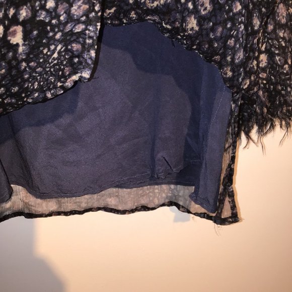 Catherine Malandrino Floral Ruffle Silk Blouse - Picture 12 of 15